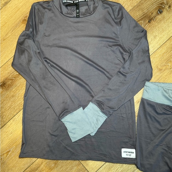 Steve Madden Gray and Light Blue Activewear Set comfy new without tags small - Picture 5 of 6